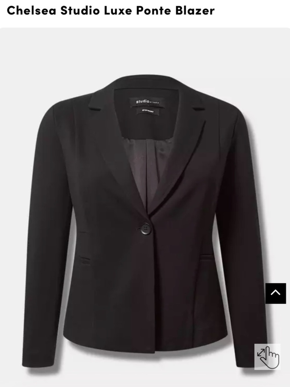torrid Black Tailored Ponte Blazer